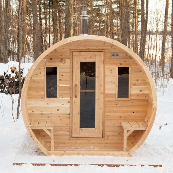 CT Elation Sauna - Narvi Kuru 14 Woodburning Heater, Adjustable Installation Base