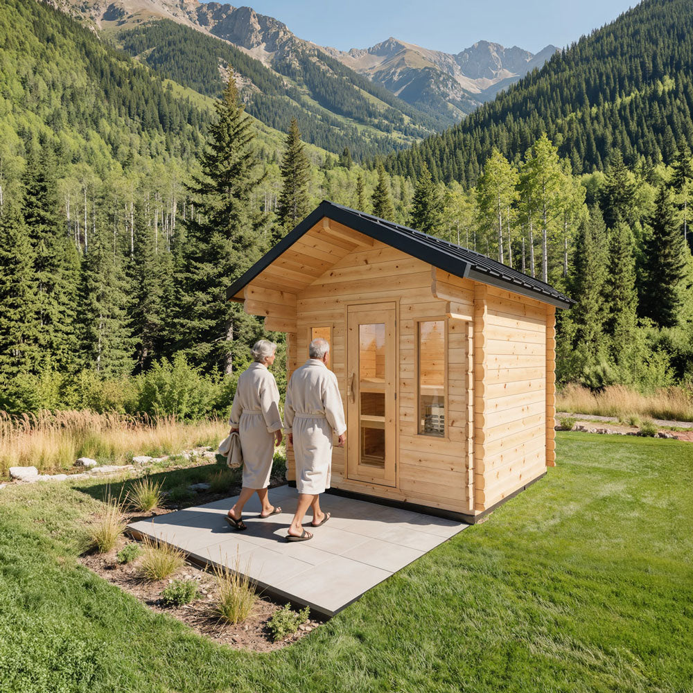 CT Palmer Cabin Sauna - No Heater, Flat Floor Plate